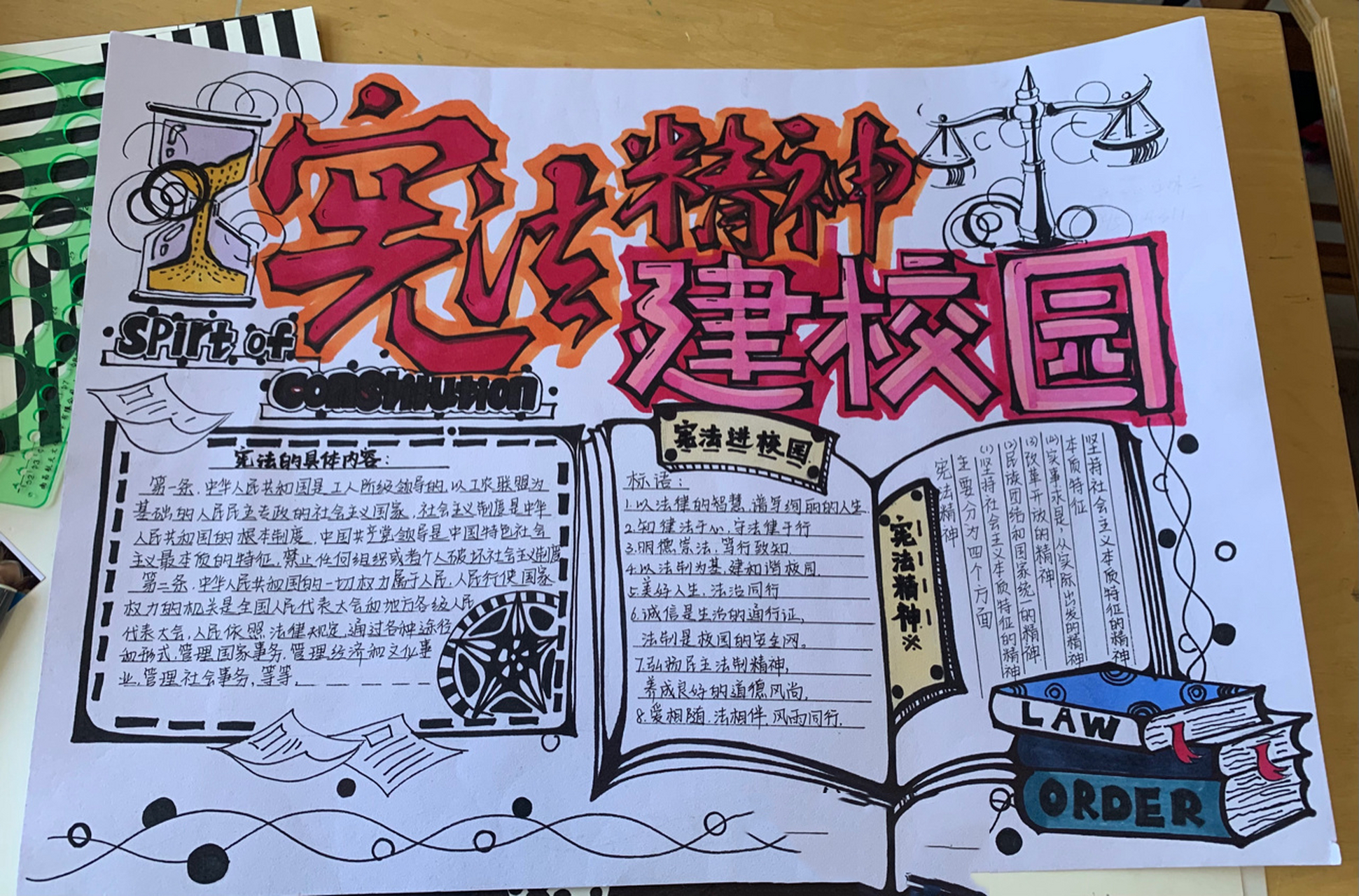 法律手抄报模版 快开学了 法律的手抄报来了宝贝们