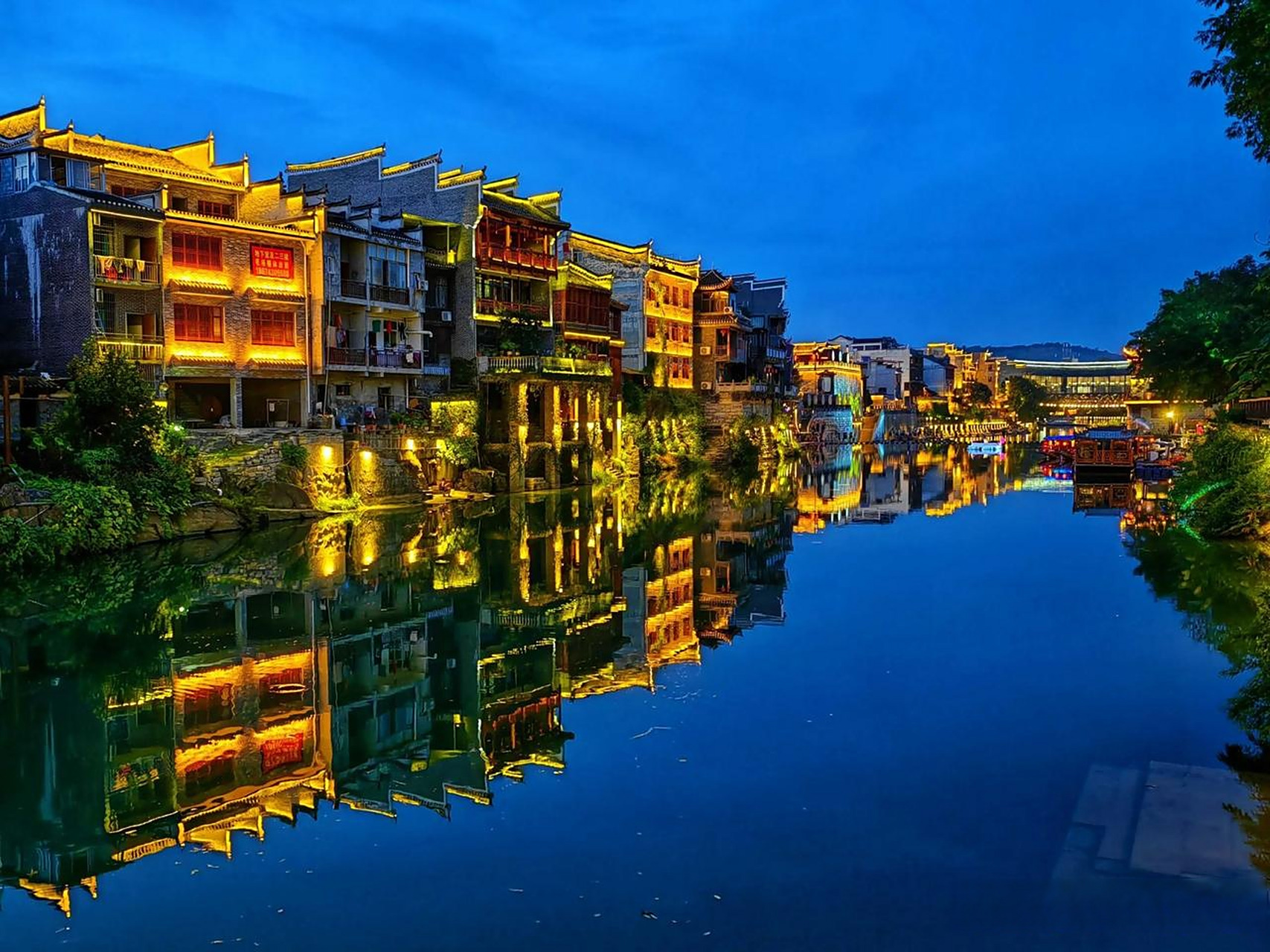 湖南省湘西州吉首市乾州古城 拍摄美丽的城市 湘西苗乡风景
