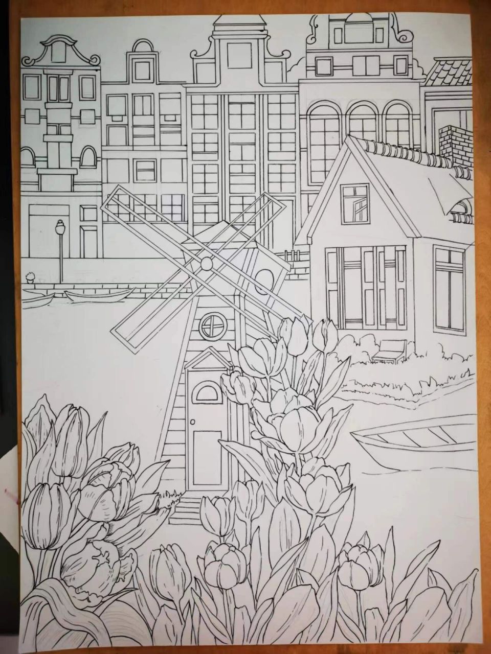 荷兰特色主题画,荷兰风土人情主题画手抄报 已交作业,可以稍加修改