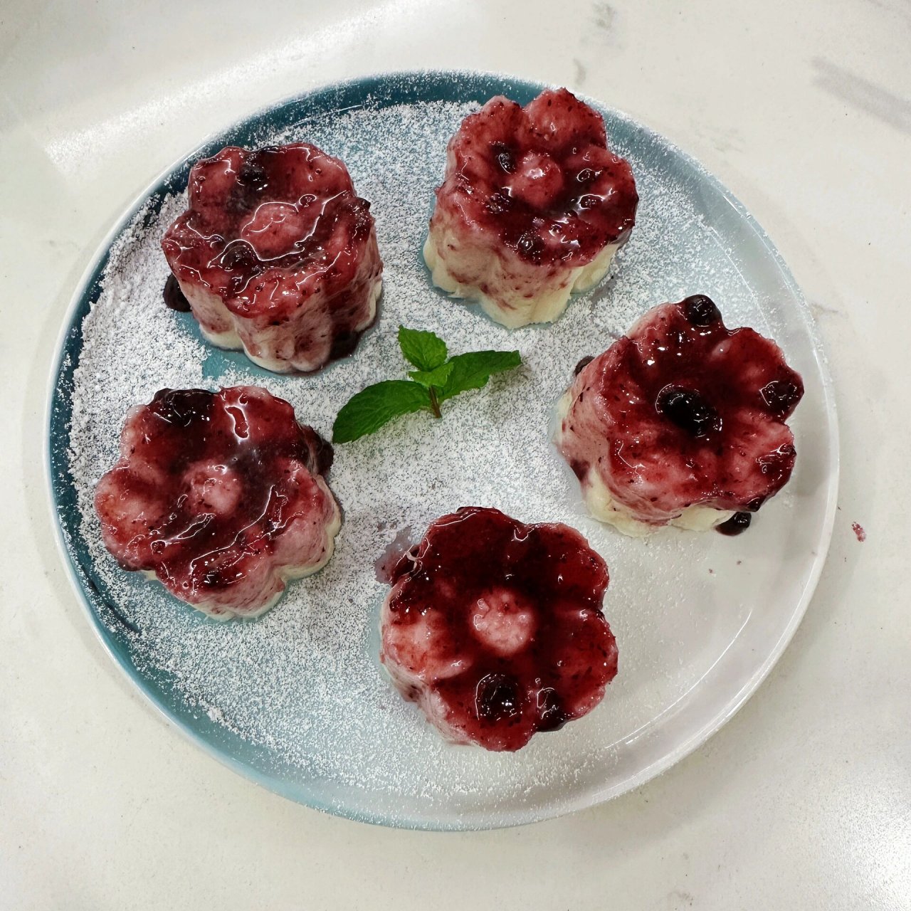 蓝莓山药的四种摆盘 你pick哪一个呢