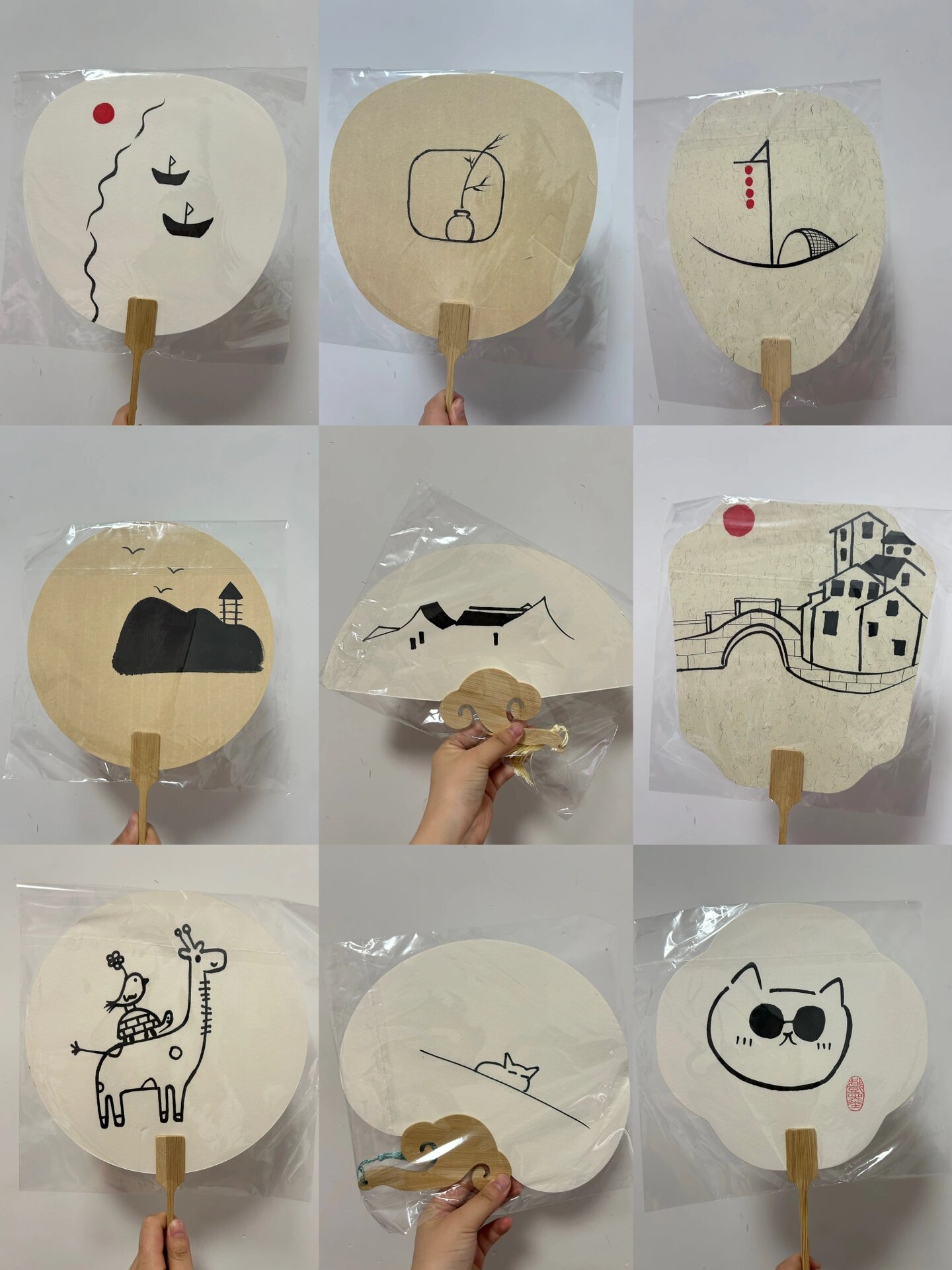 一些简单素雅好看的手绘团扇