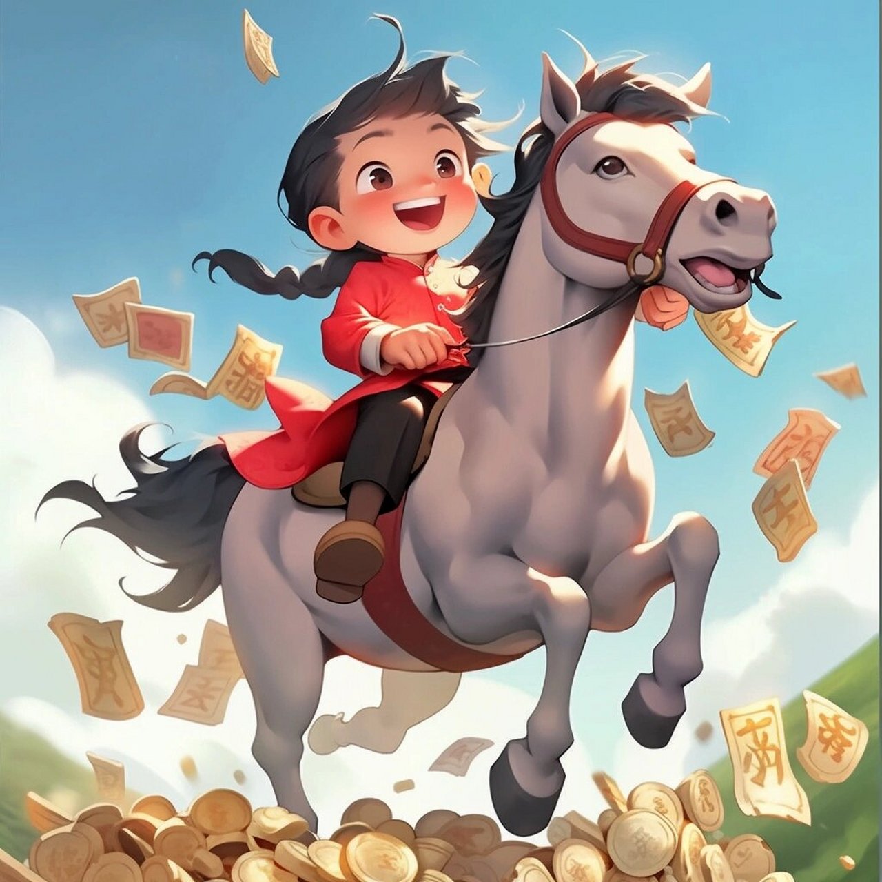 招财头像/财运亨达,马上变有钱90 钱来钱来,我爱钱,钱爱我 财运亨通