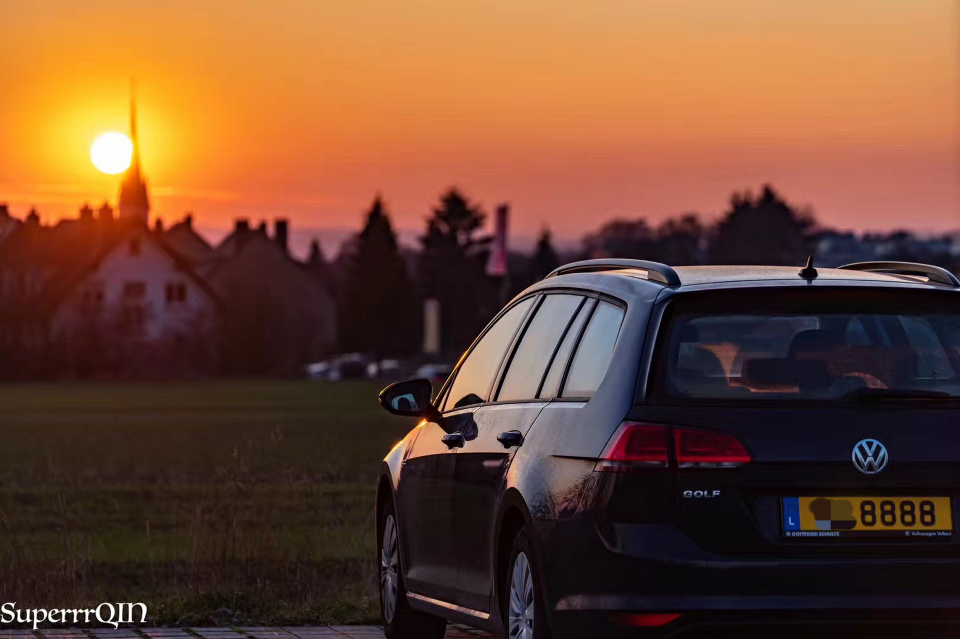 今日美图:夕阳西下 卢森堡的车牌简直了,不花钱选连号 #车牌号