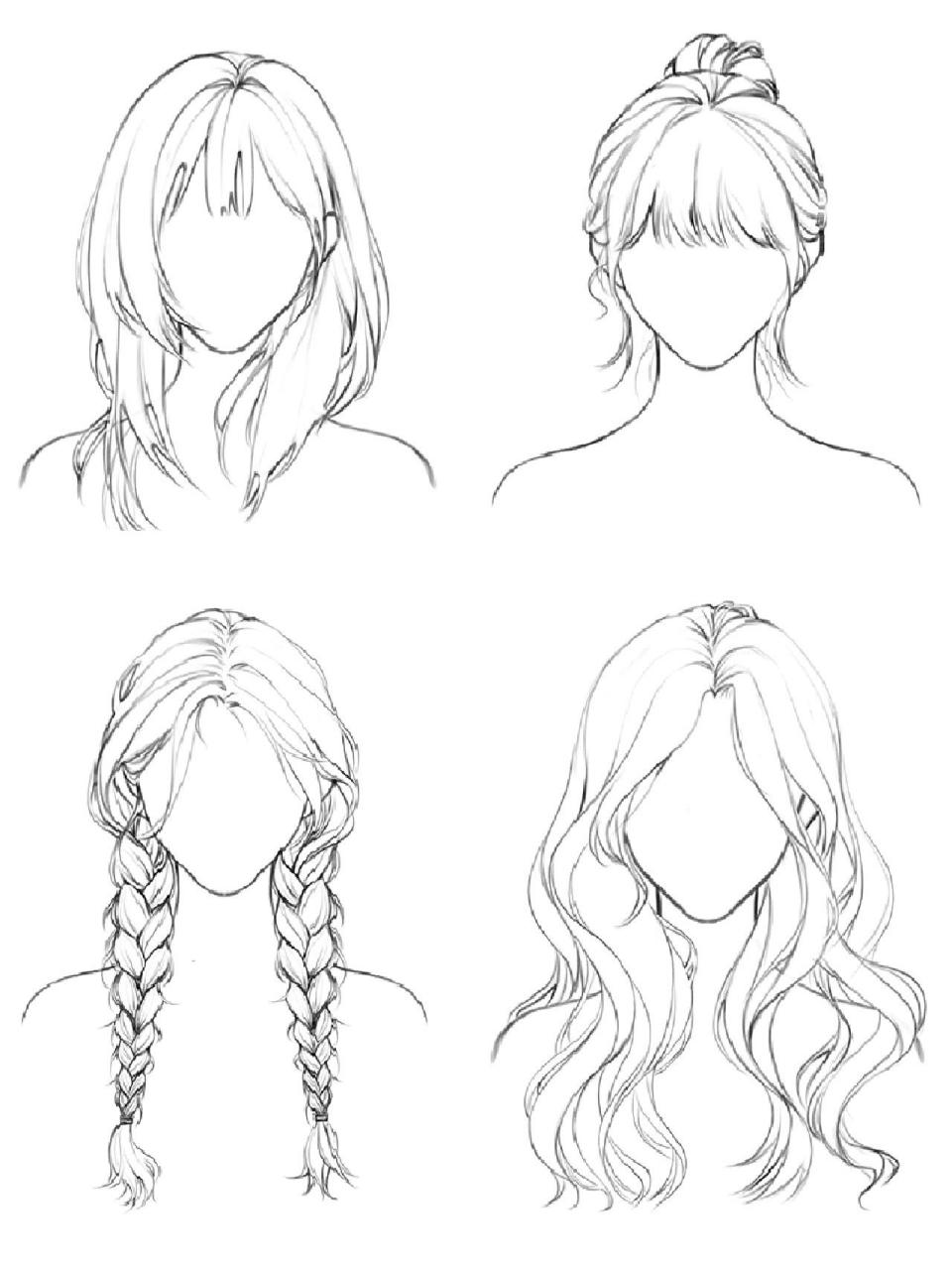 头发线稿画法 听说发型决定气质 今天教大家怎么画简单漂亮的发型