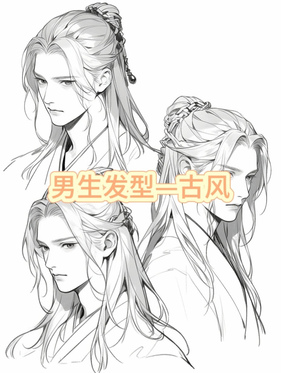男生发型 - 古风