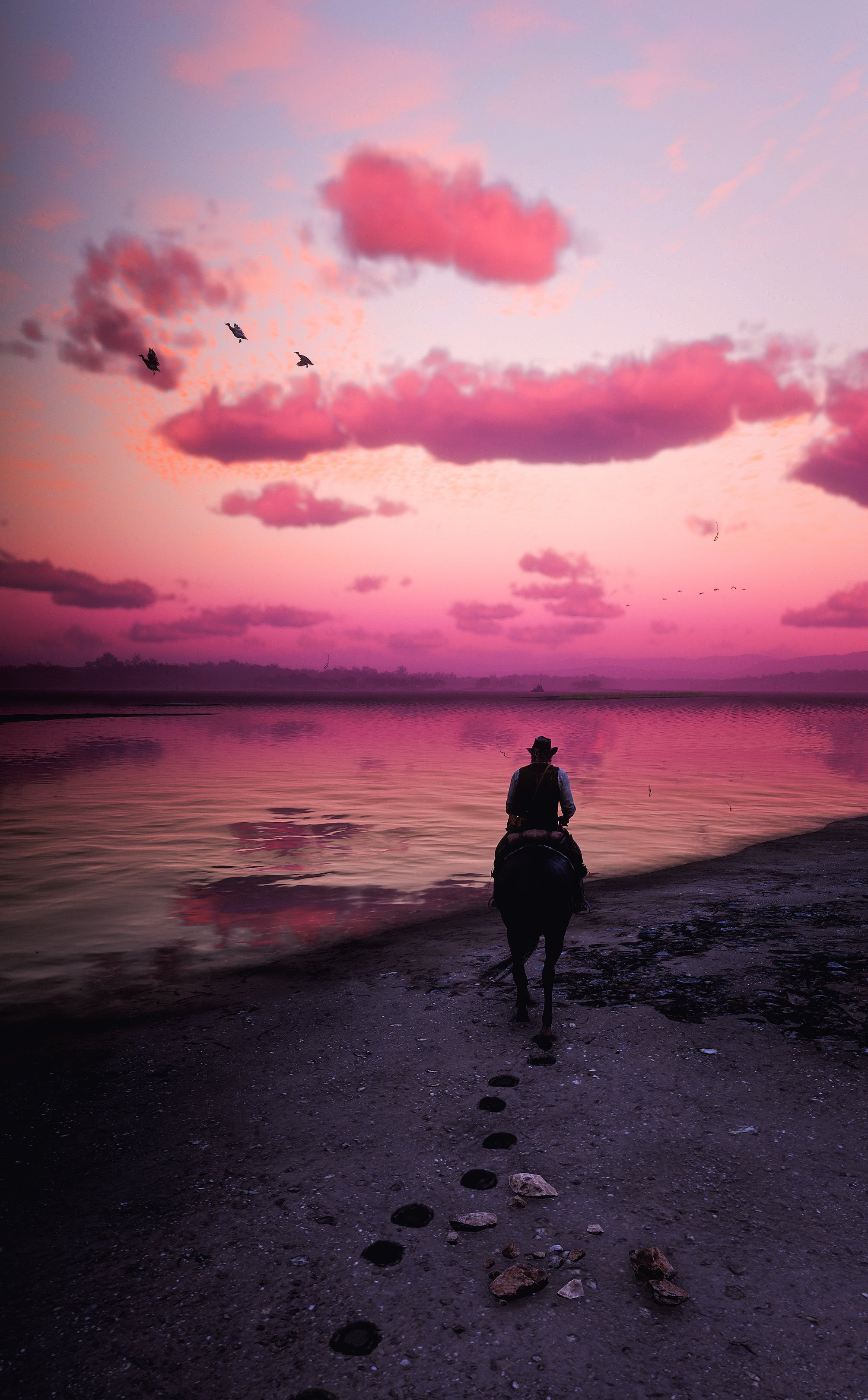 可以用来当壁纸的《荒野大镖客:救赎2》游戏摄影  (via twi sindyj_b)