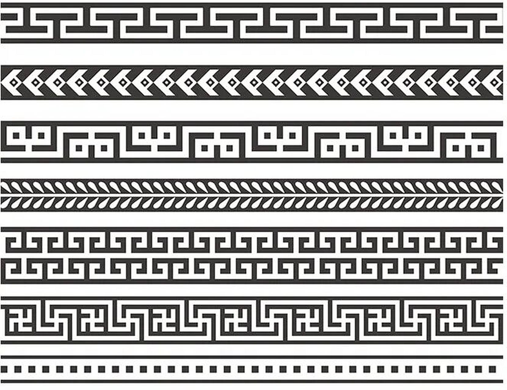 美术教招画图干货16615|二方连续图案 9799二方连续纹样是由