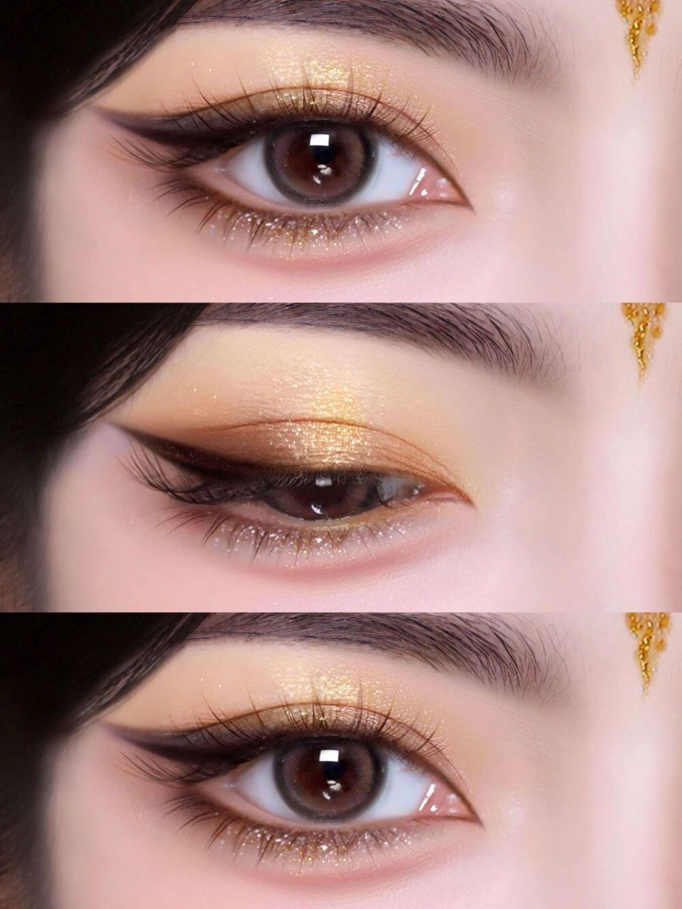 今日妆容# #狐狸眼# #新中式# #国风古韵# #眼妆不重样