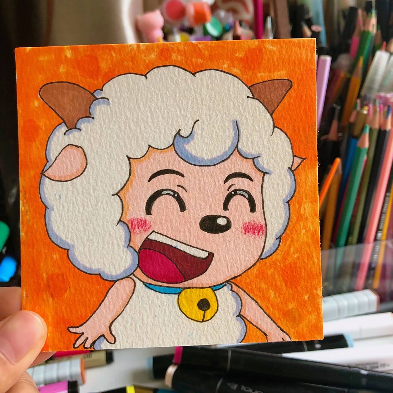 喜羊羊手绘过程