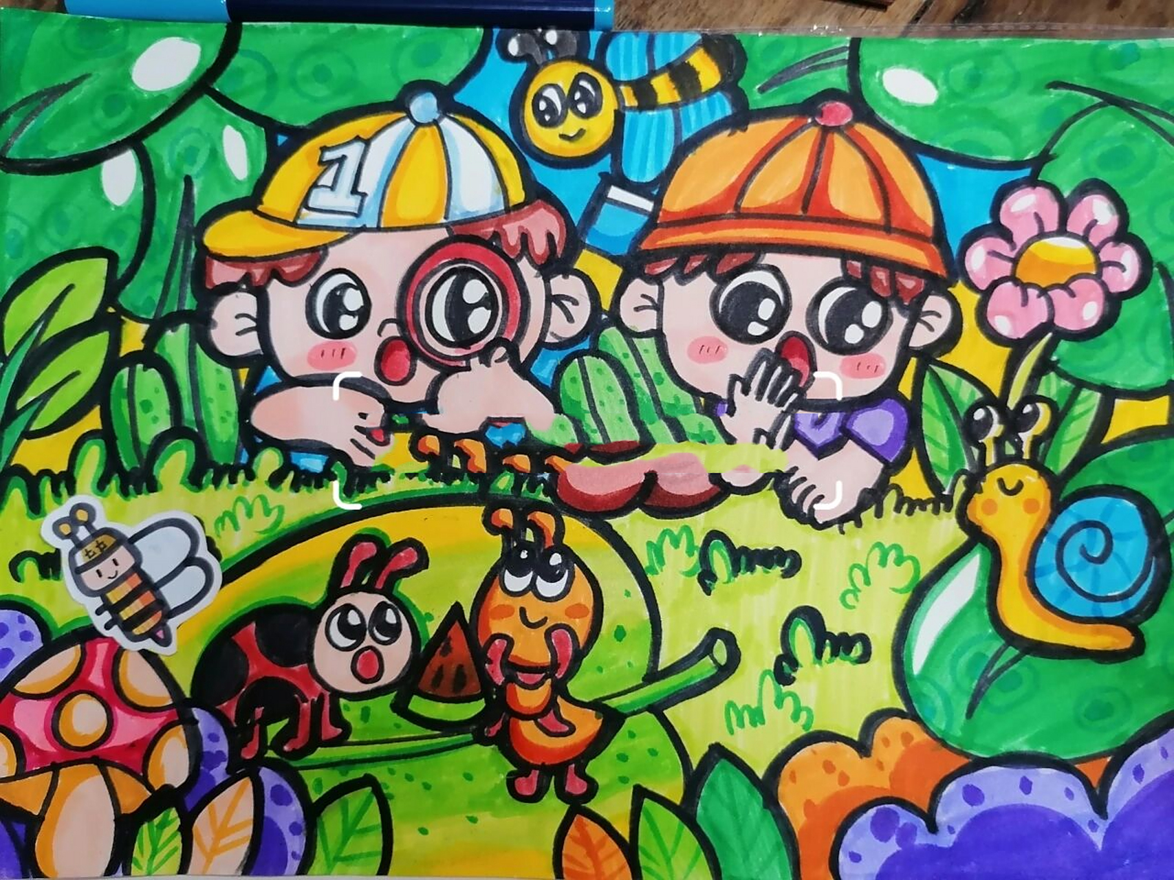 大自然主题儿童画 适用于野外,大自然,游玩主题的儿童画