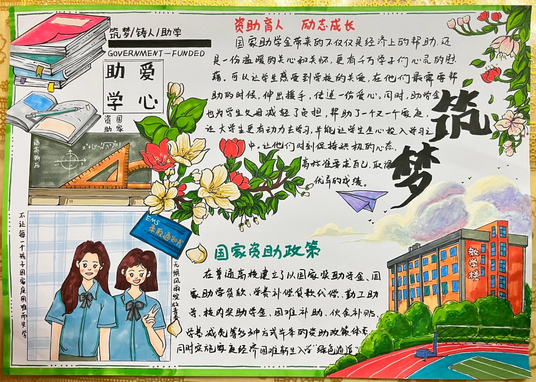 国家资助《资助手抄报》