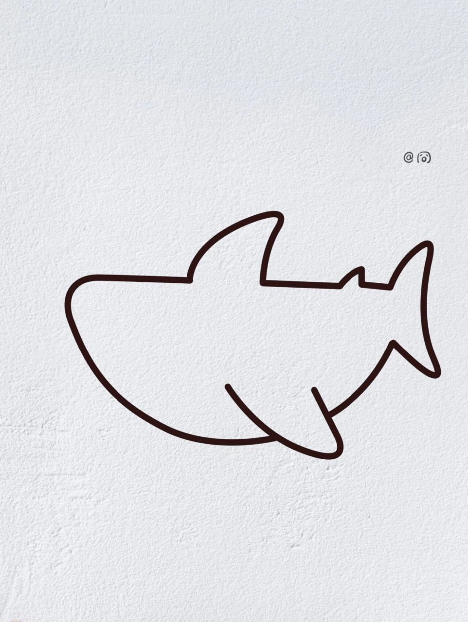 海底动物鲨鱼简笔画图片