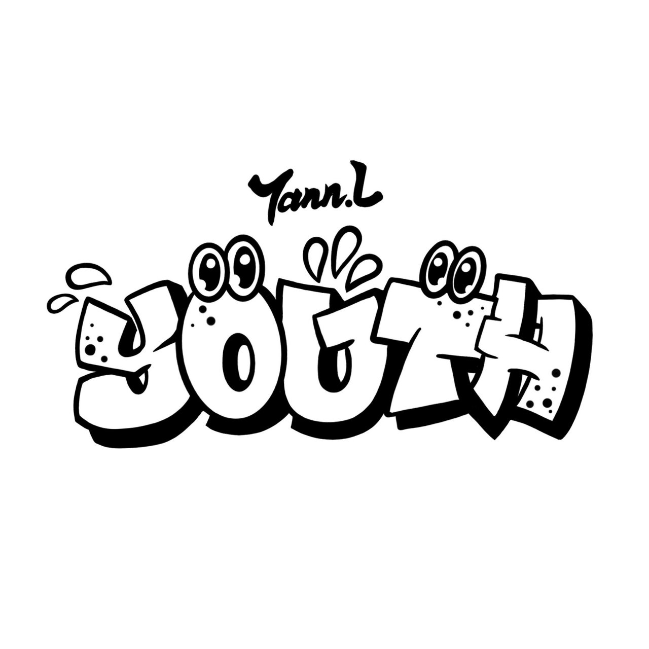 原创|手绘英文字体设计 youth #手写# #涂鸦字母# #字体# #字体设计