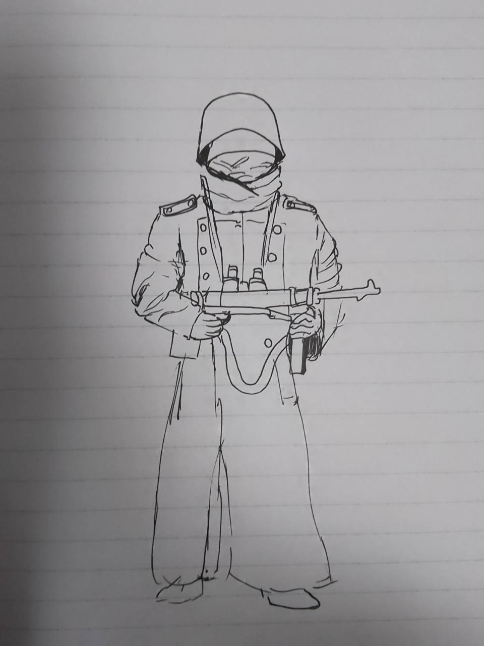 手绘二战德国士兵 想要原图私信我