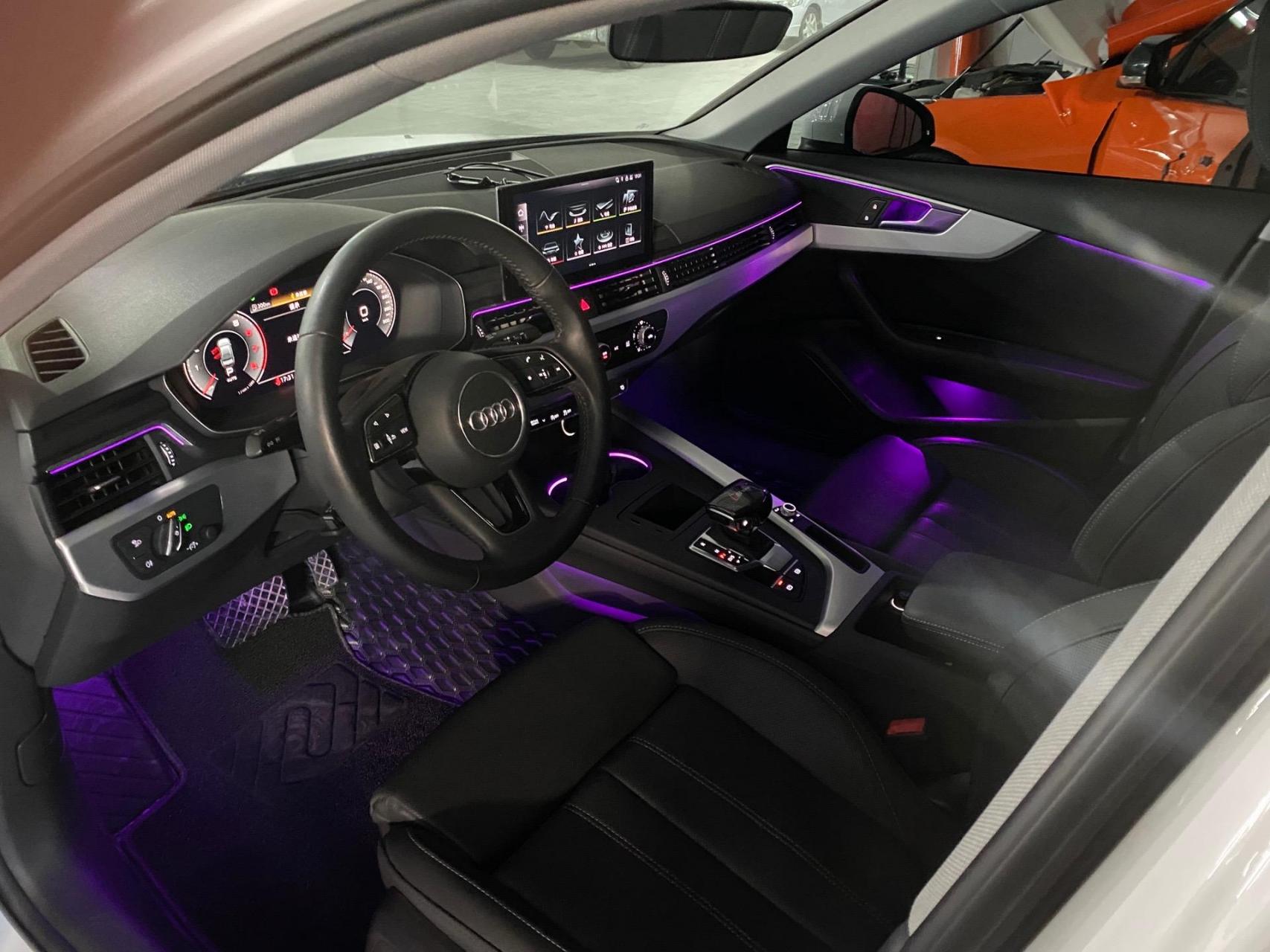 奥迪a4l全车氛围灯,360全包围脚垫