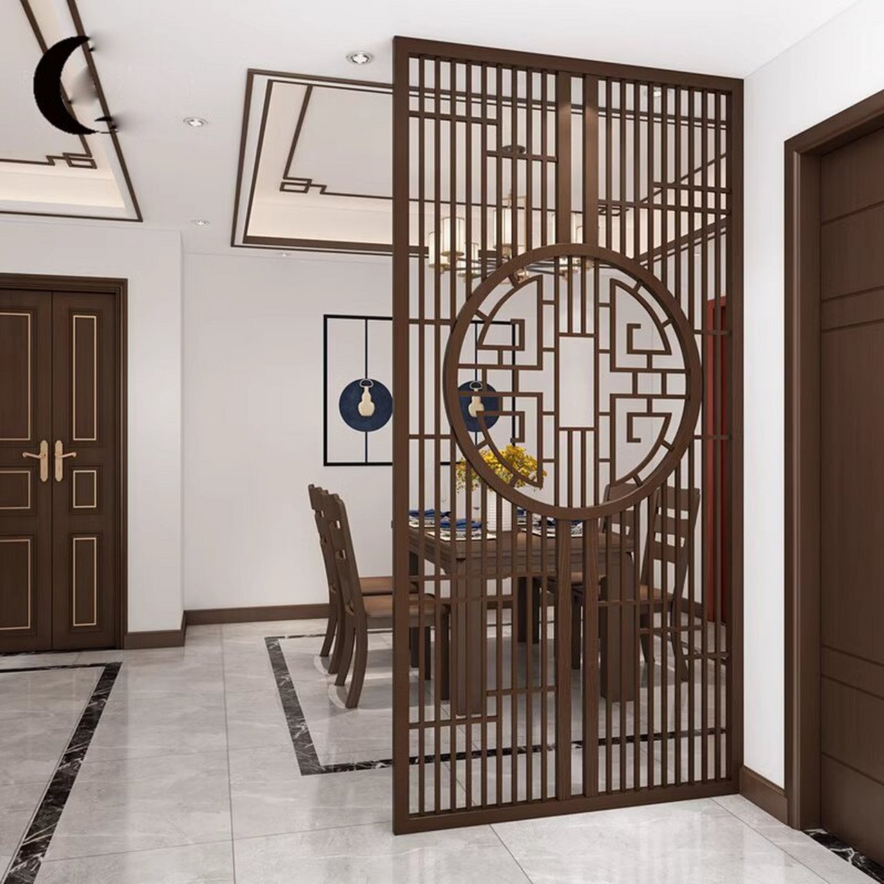 78新中式铝合金屏风,让你的家瞬间变身78 今天我要分享的是一款