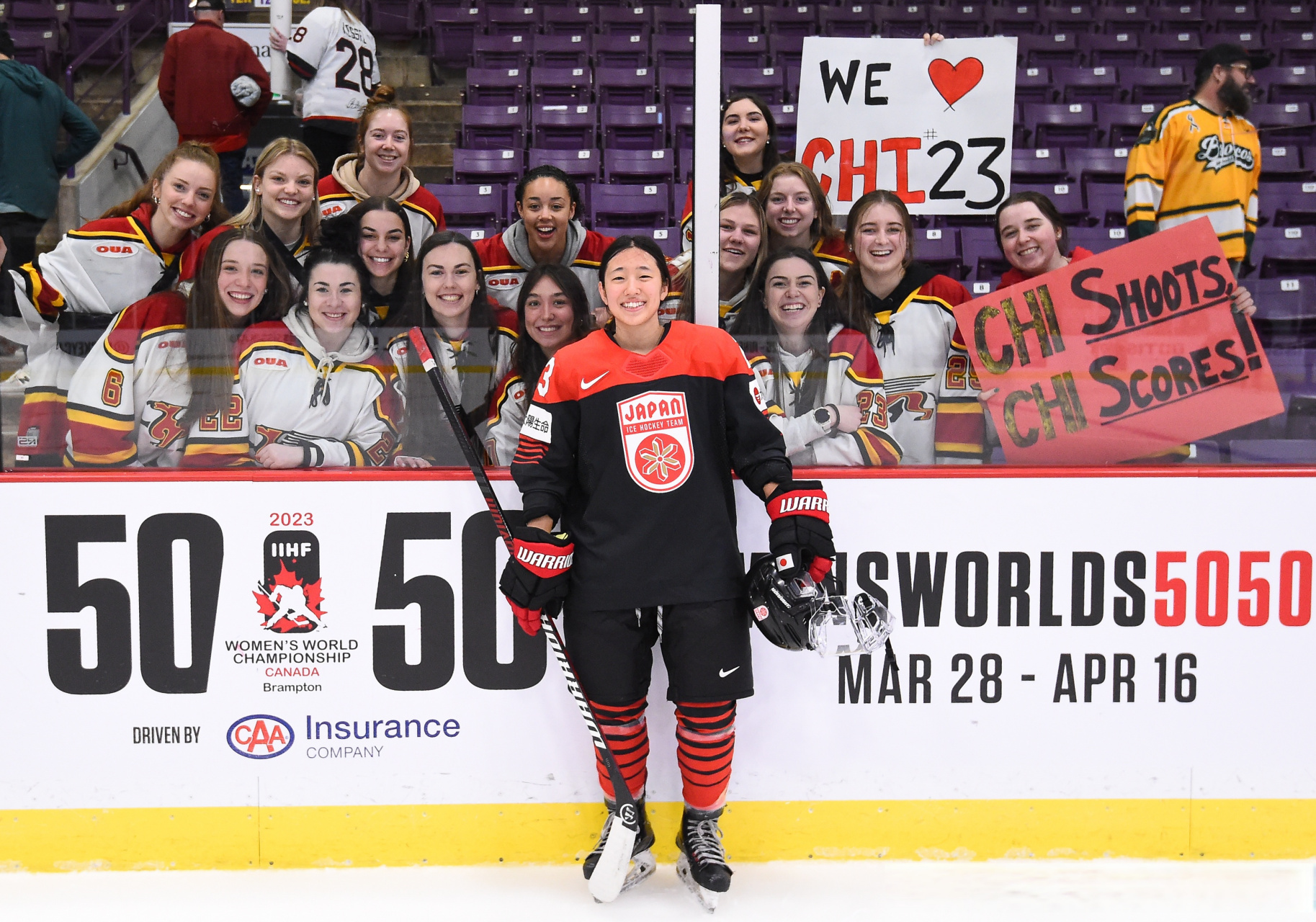 日本队23号铃木千寻首次代表日本国家队出征世锦赛顶级组,她在加拿大