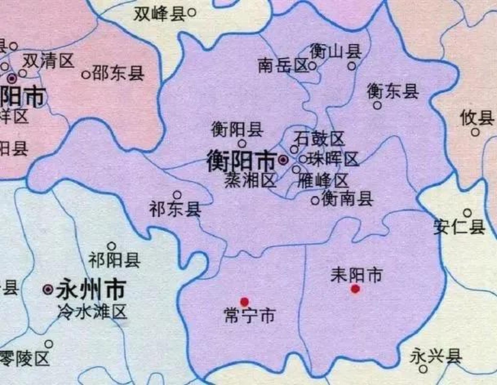 衡阳市7县5区地图图片