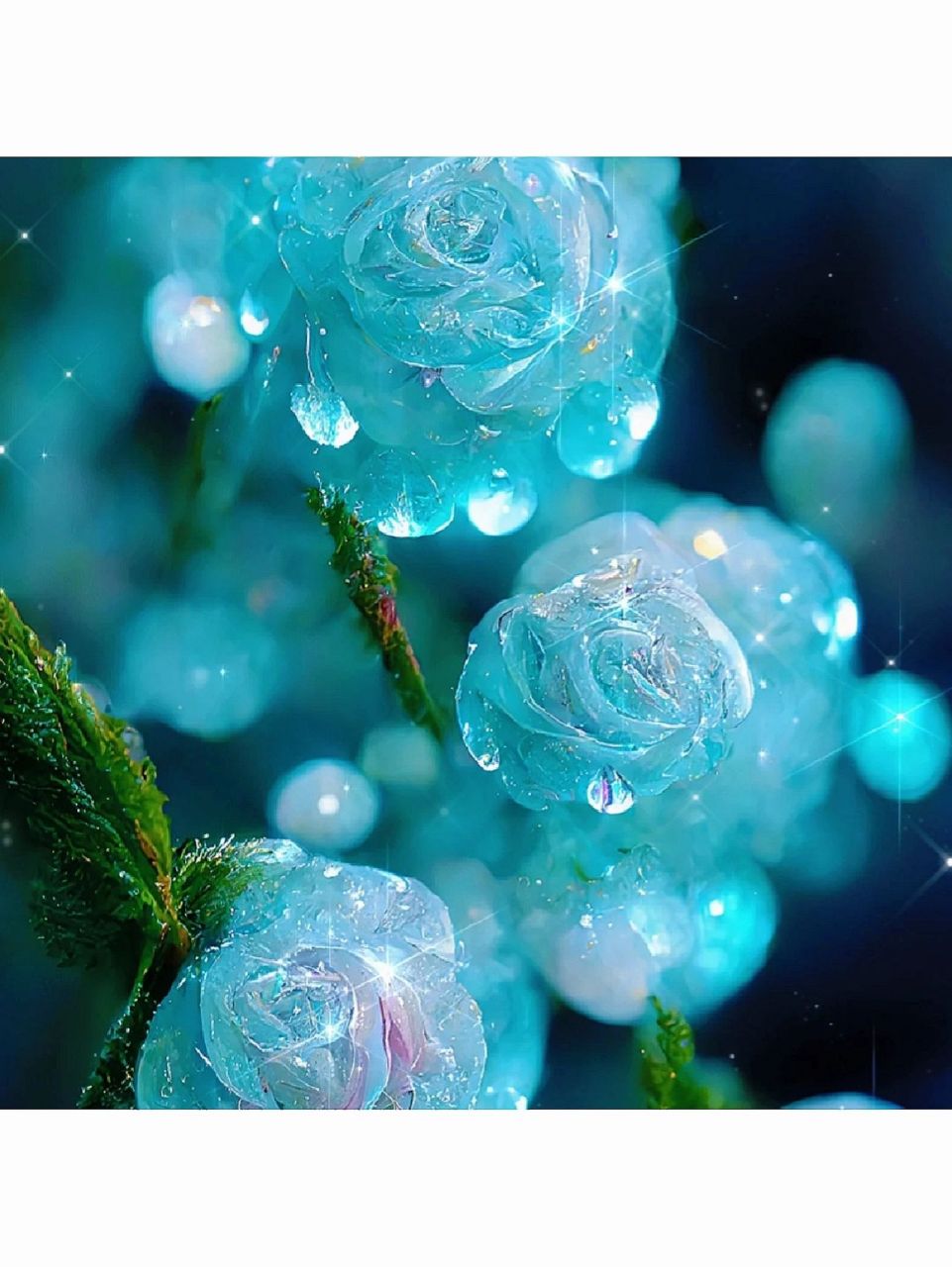 碎冰蓝玫瑰花花语   它有一个很浪漫的花语:我送你的希望是星辰和大海