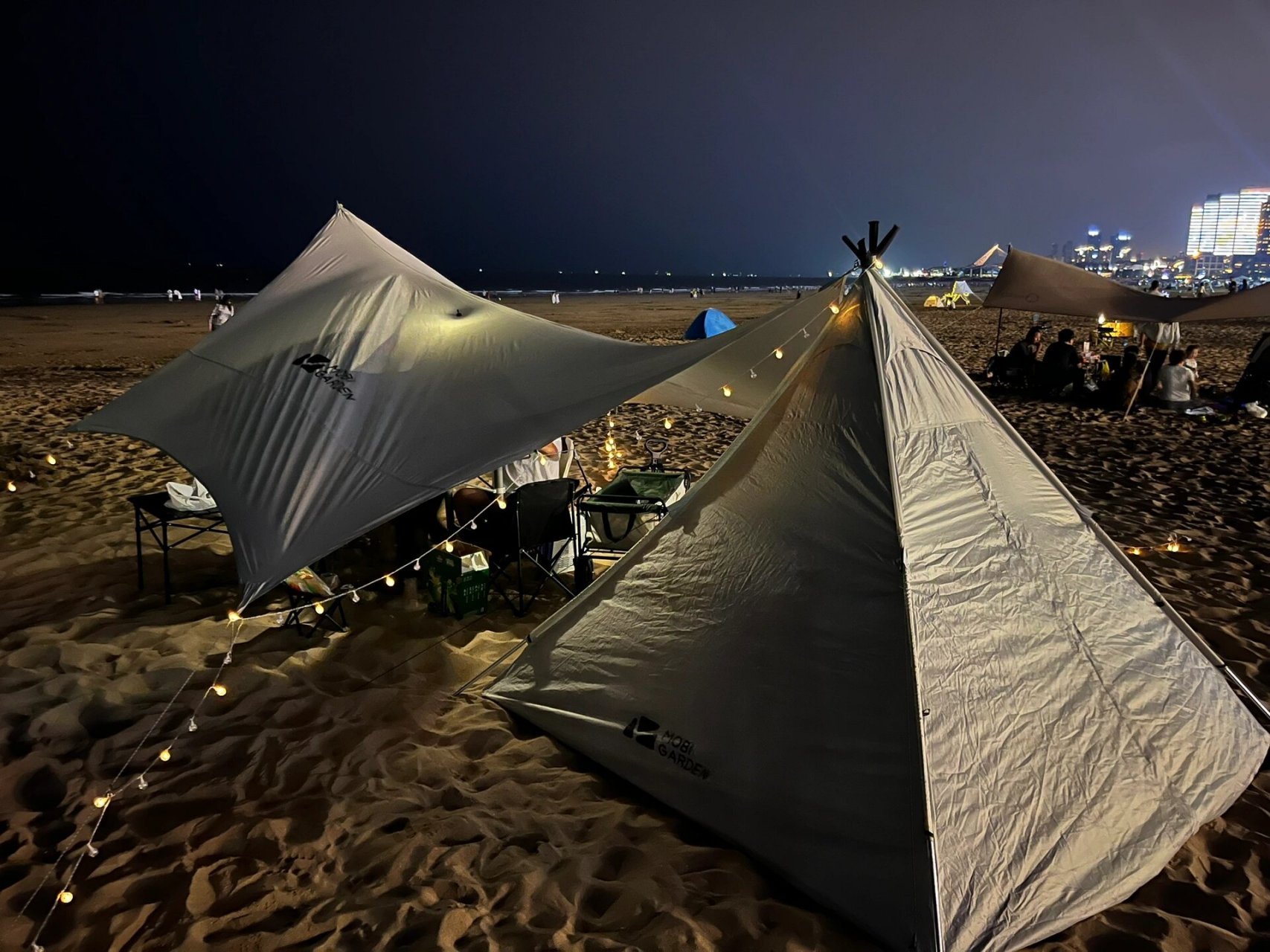 石老人露营 金沙滩露营 此图为石老人 周末可租 一天不过夜06300