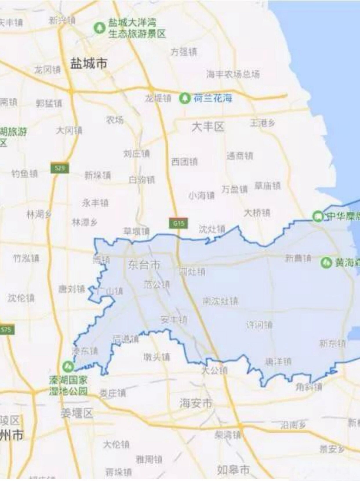 江苏东台市区最新地图图片