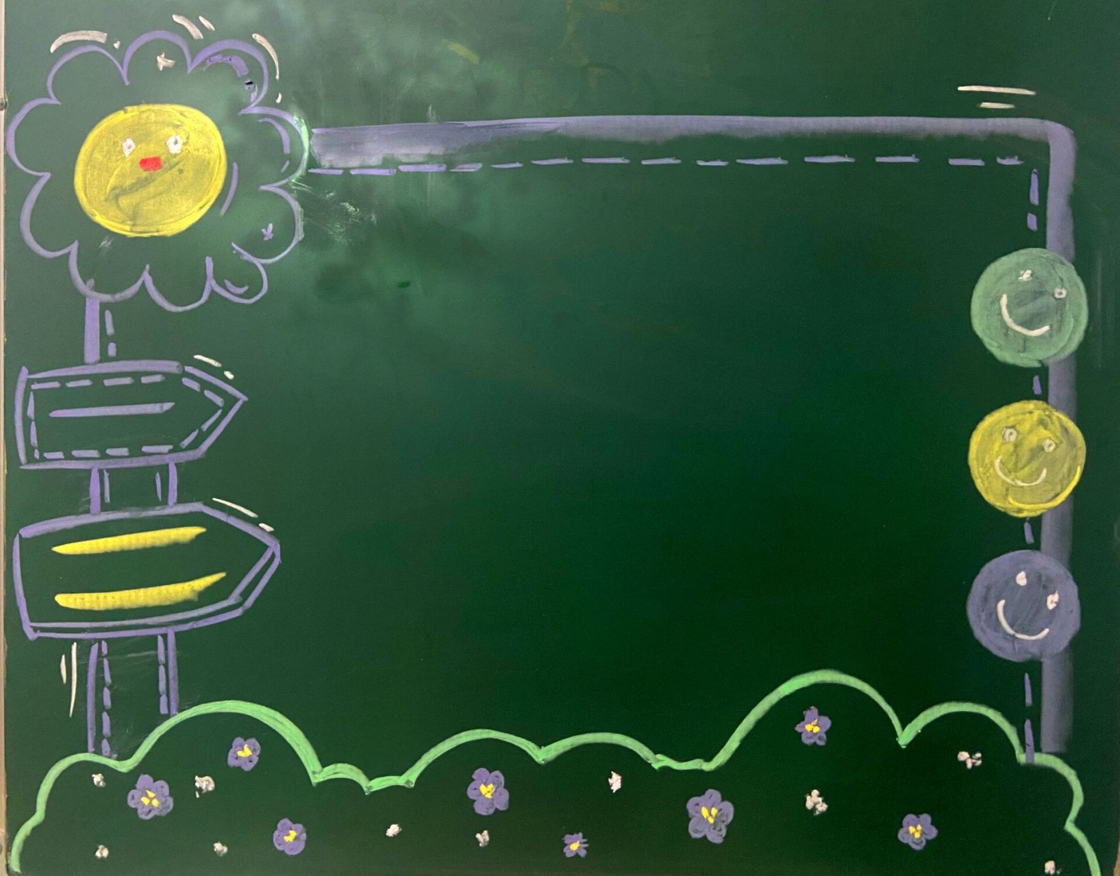 黑板报|粉笔画61一些边框