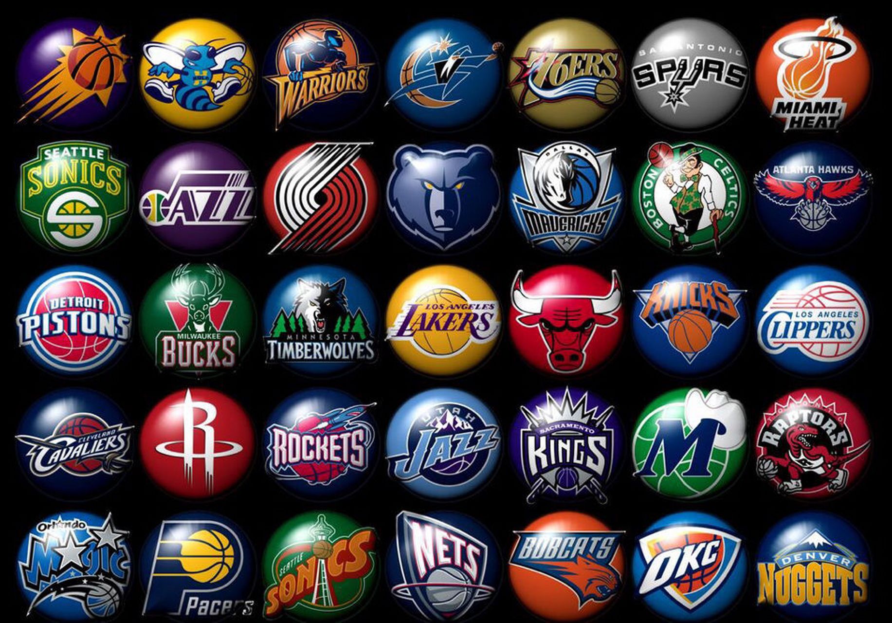 nba各球队logo 你最熟悉哪个? 哪个最符合球队调性?