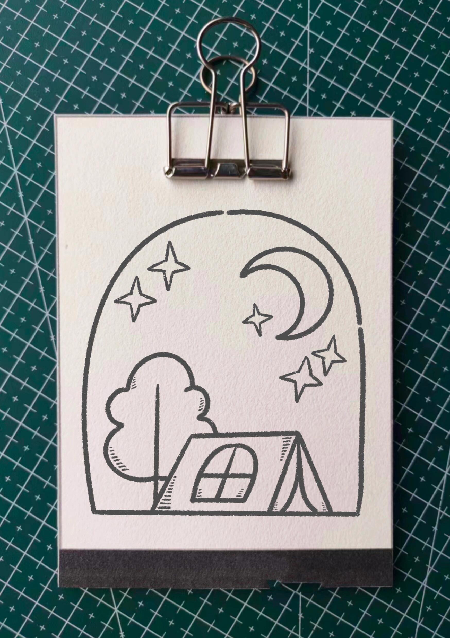简笔画教程36|心怀美好,仰望星空 97zui近一次看星星,还是去年的