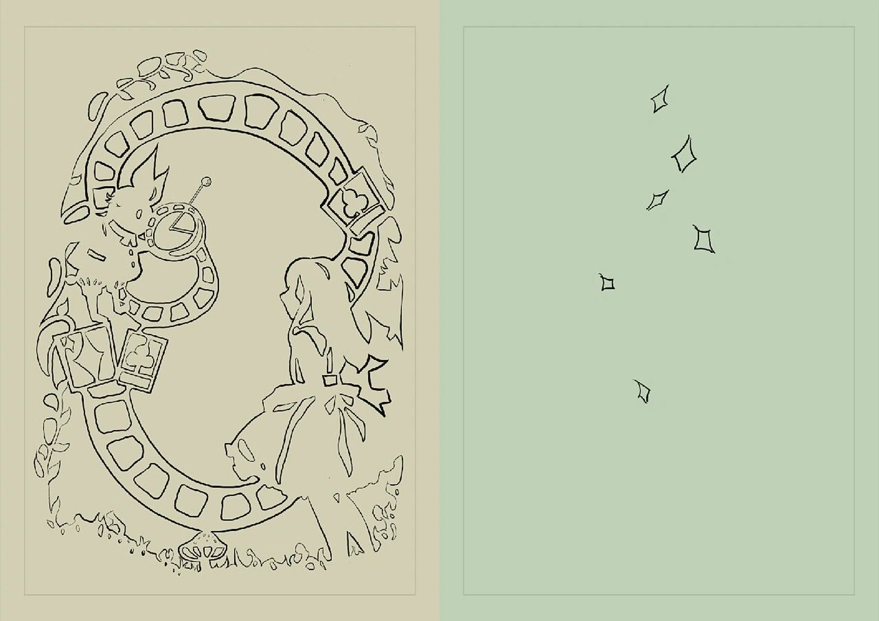 爱丽丝61纸雕灯图纸设计 自创图纸!