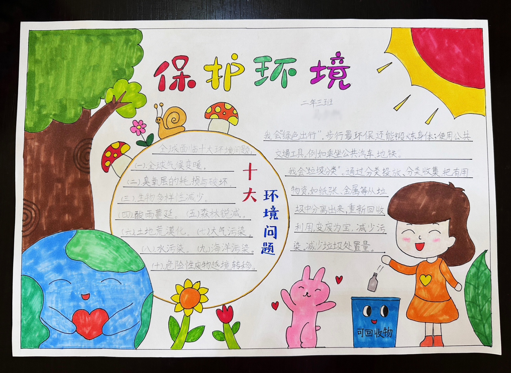 保护环境手抄报 忍不住想夸夸你!