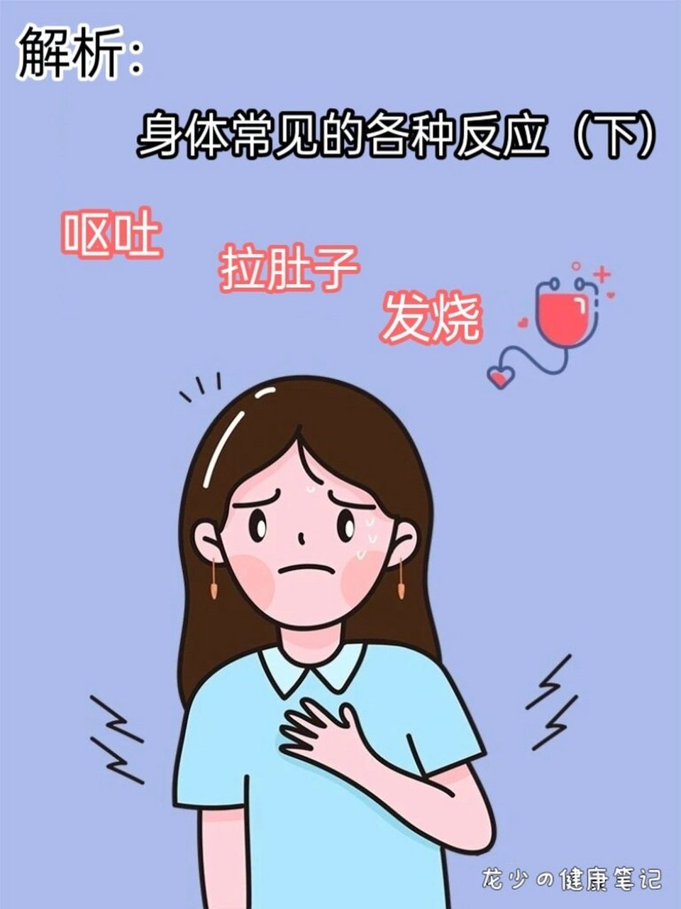 解析身体各种常见反应:呕吐拉肚子发烧 4⃣【】 	 比如吃东西,不