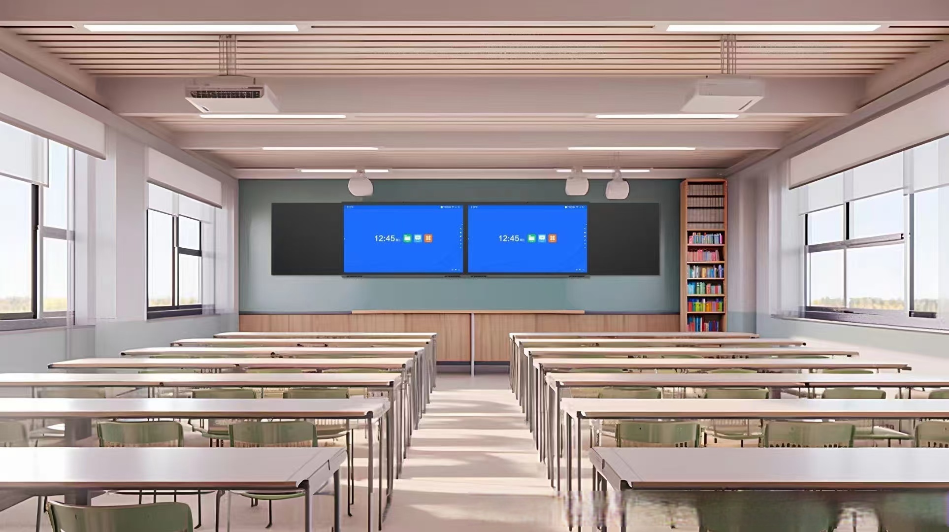 深途24英寸触屏ai讲台是专为阶梯教室等大型教学场景设计的智能教学