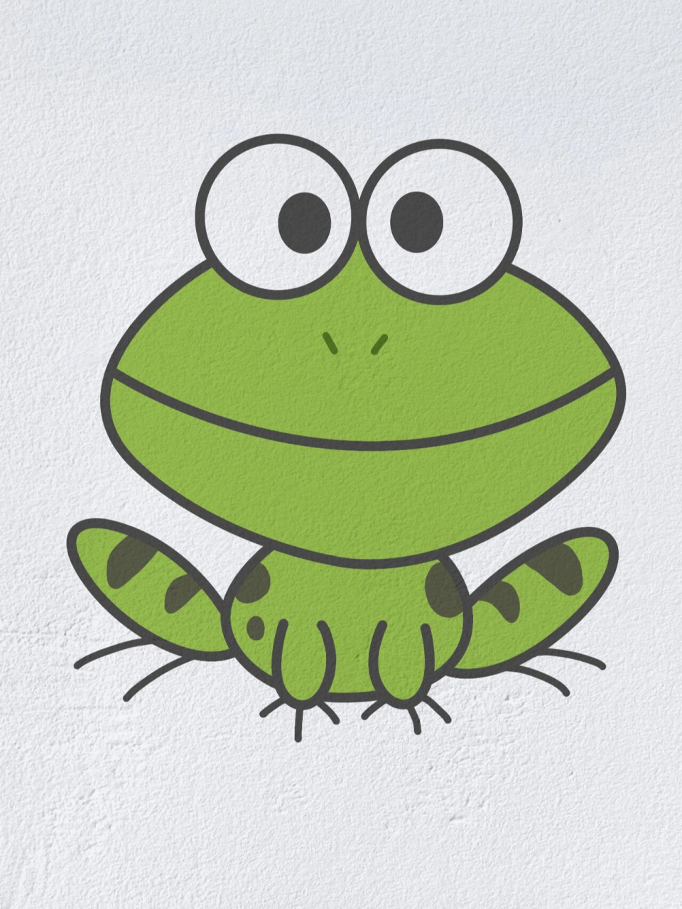 动物简笔画之可爱的小青蛙(内附过程图)