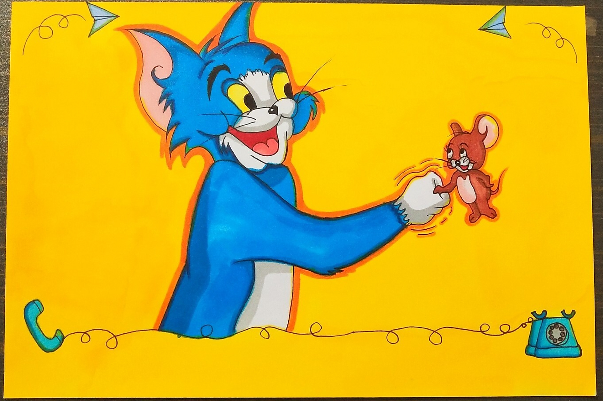 我的快乐源泉呐～马克笔简笔画猫和老鼠7815 话说猫和老鼠一直是