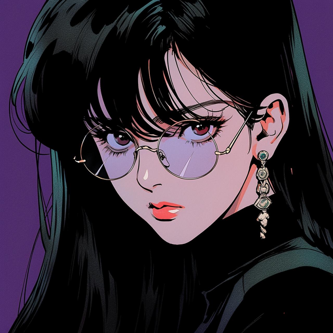 旧漫头像丨戴眼镜的御姐丨第三集 #动漫女生头像#0202#头像分享