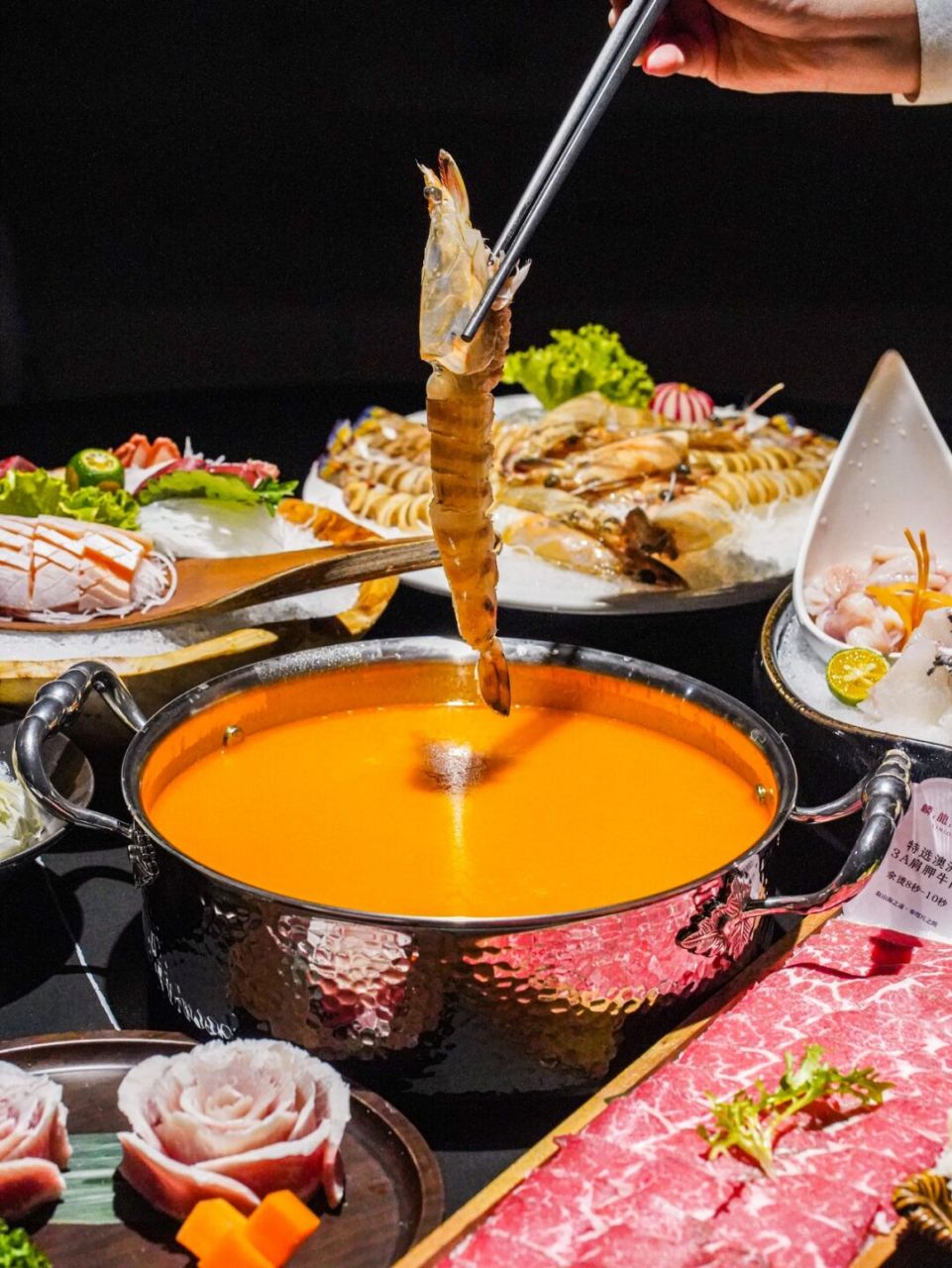 重庆海鲜打边炉的天花板02金汤里有蟹黄,龙虾 冬季寒冷7615