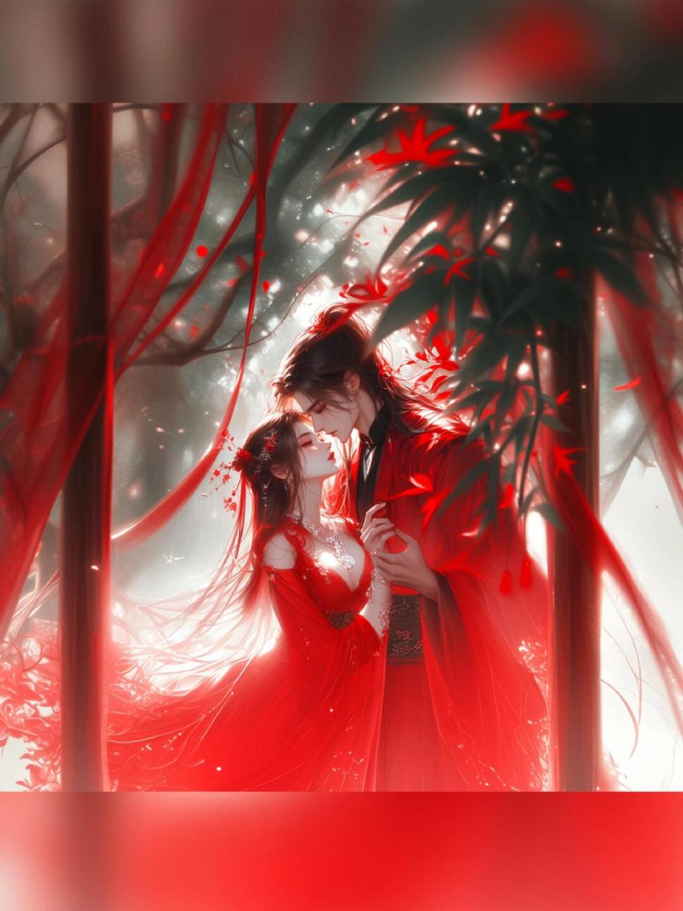 披凤冠霞帔,执手共度白首鹣鲽 #ai绘画有点东西#夏日滤镜 #古风美图