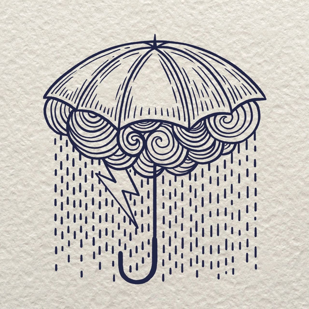 简笔画|今日暴雨 下了一天一夜的大暴雨,让我家傻狗无法出去遛遛,气到