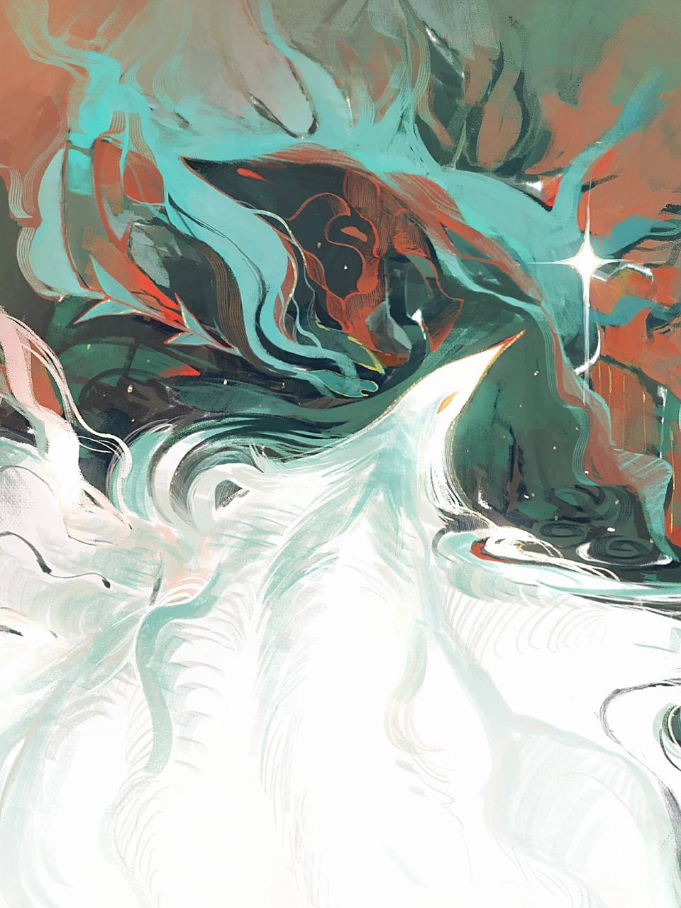 共生 魈的意识流印象插画 很需要夸夸和赞 谢谢宝们!