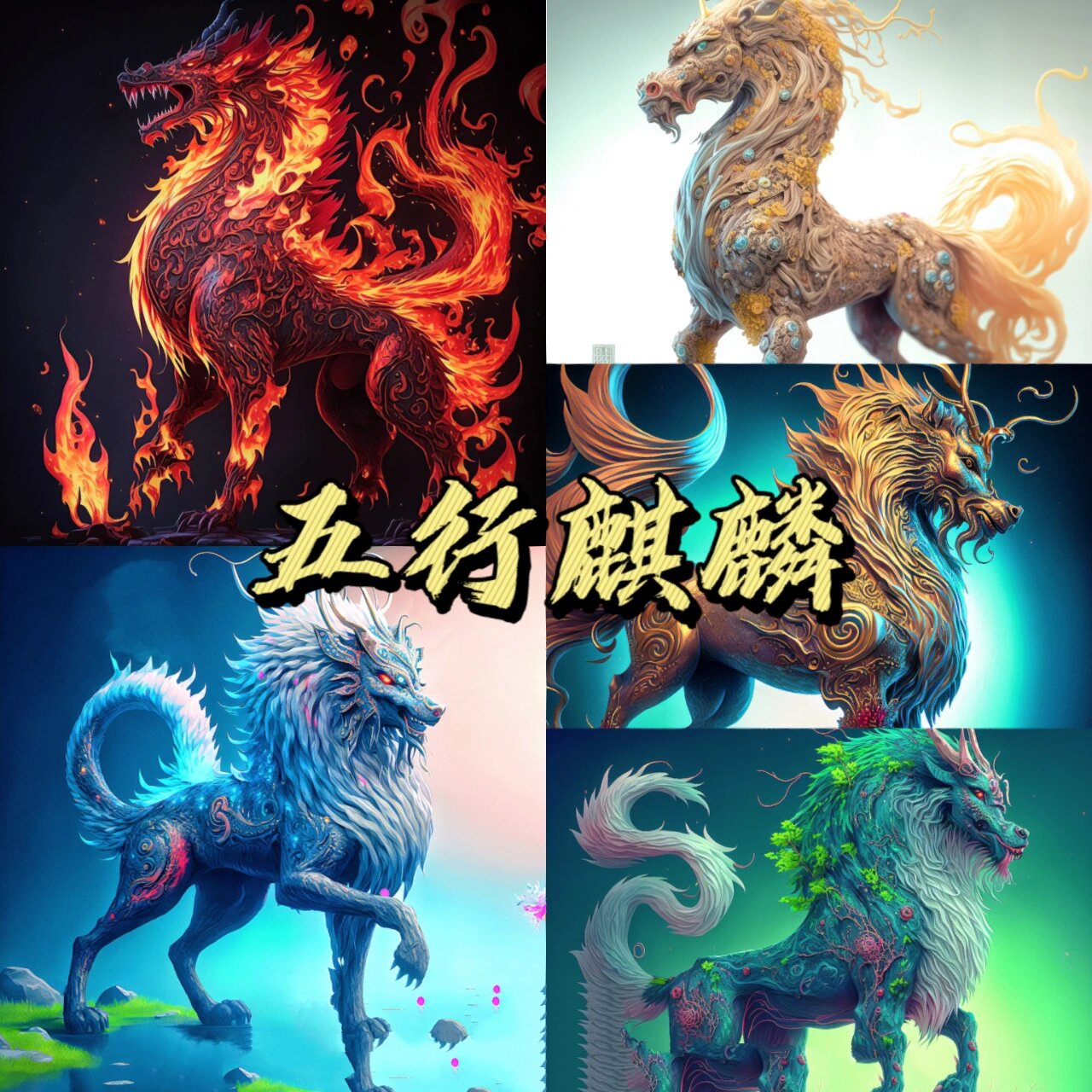 上古神兽-五行麒麟