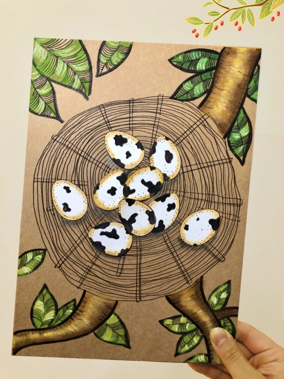 创意美术|鹌鹑蛋(5-7岁) 超级出效果的课程～ 栩栩如生的鹌鹑蛋 你