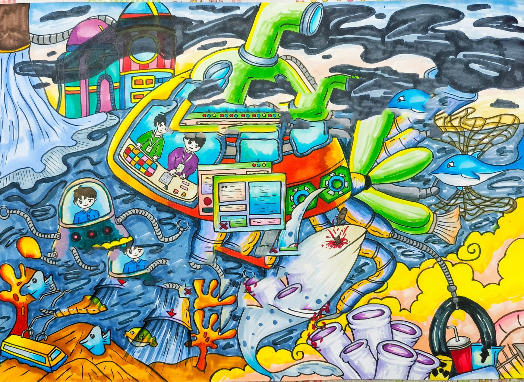 核废水科幻画|原创作品 92抄袭参赛 9215搬运 二改请注明出处