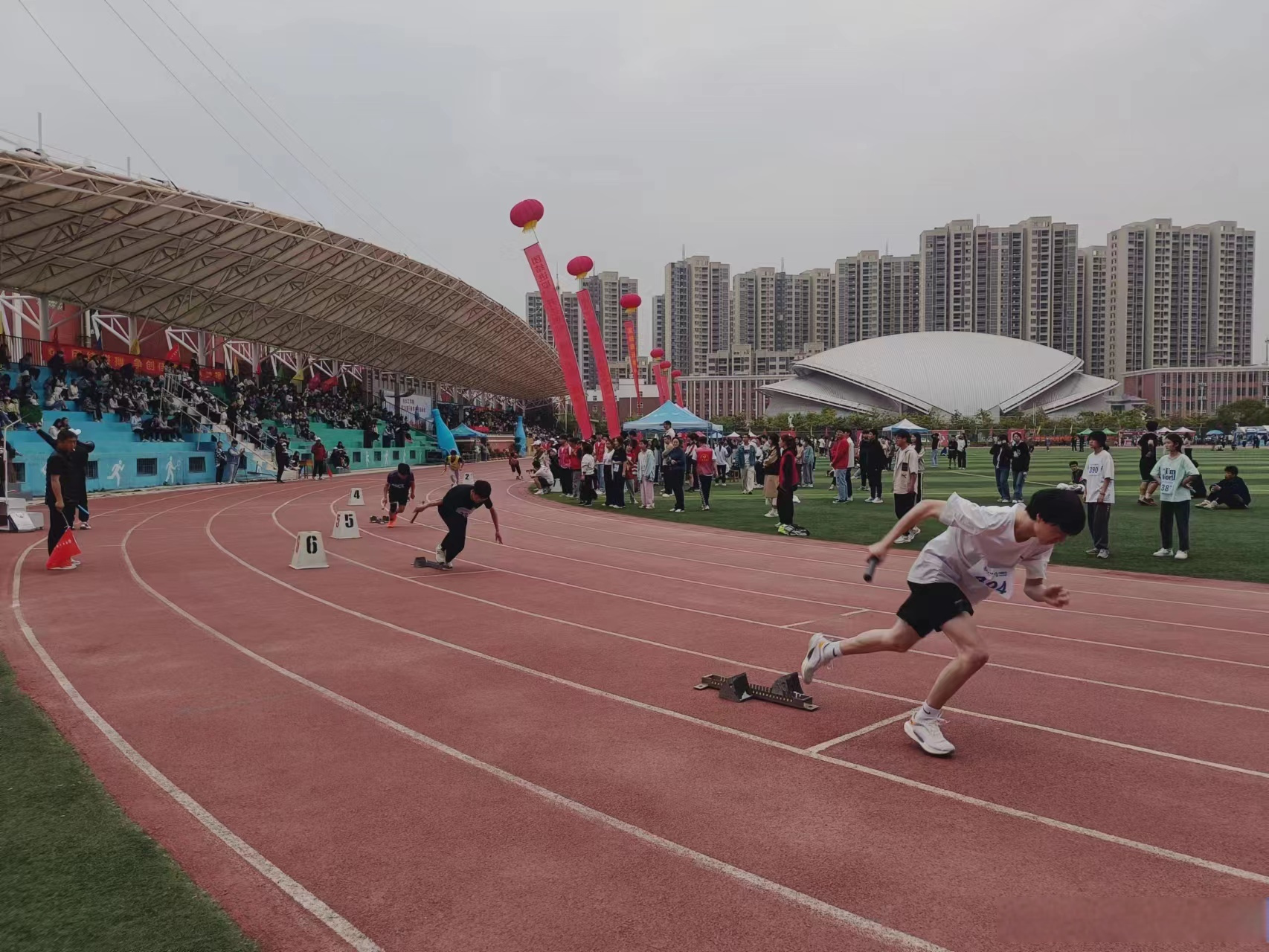 运动商工#【商丘工学院2023年(第26届)春季运动会】学生男子组4x100