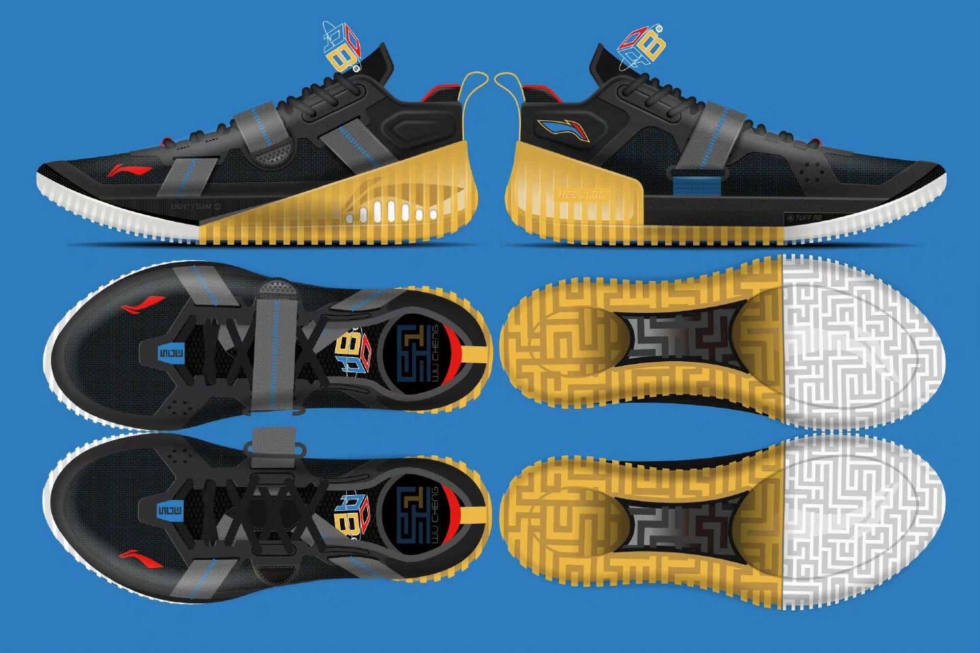 李宁badfive furious 1(狂怒) 一个强调绑缚包裹性的系列,搭载全新