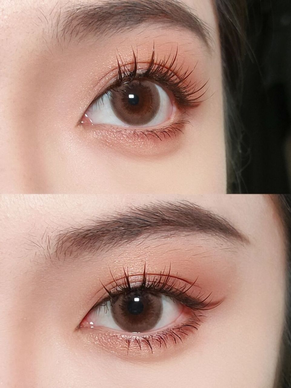 单眼皮小眼睛|眼妆这样画才自然~ 对镜拍 图4距离比较远,就是正常视角