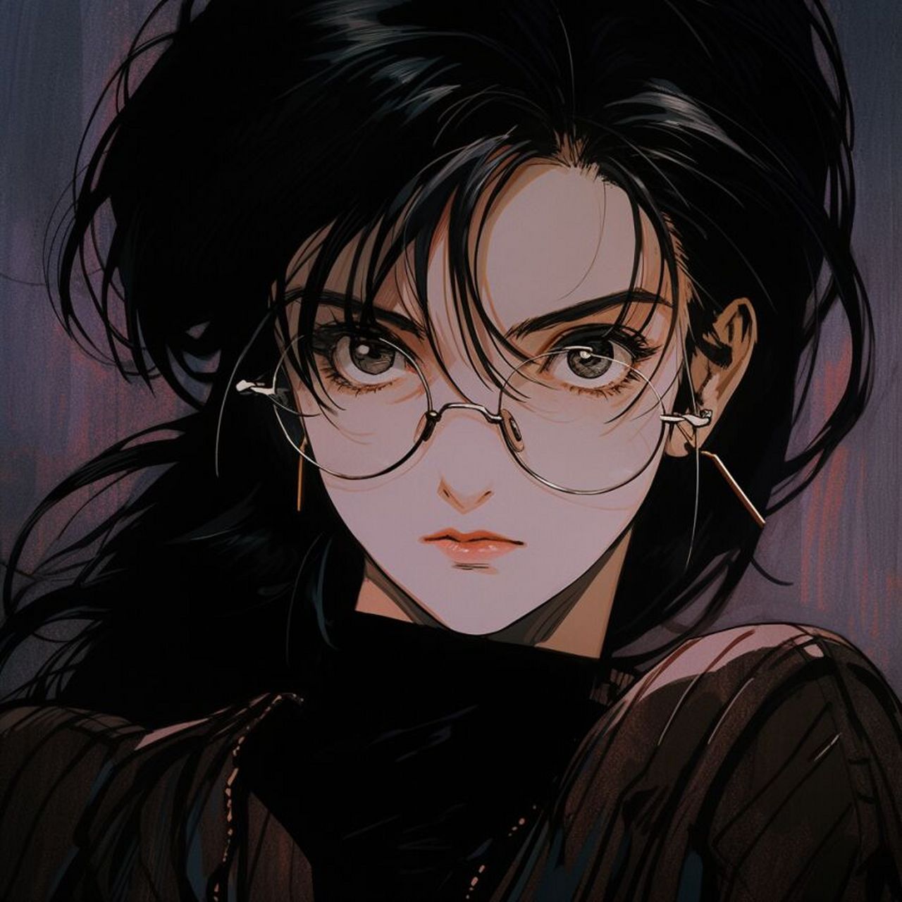 旧漫头像丨戴眼镜的御姐丨第十三集 ai绘画分享~0202020202