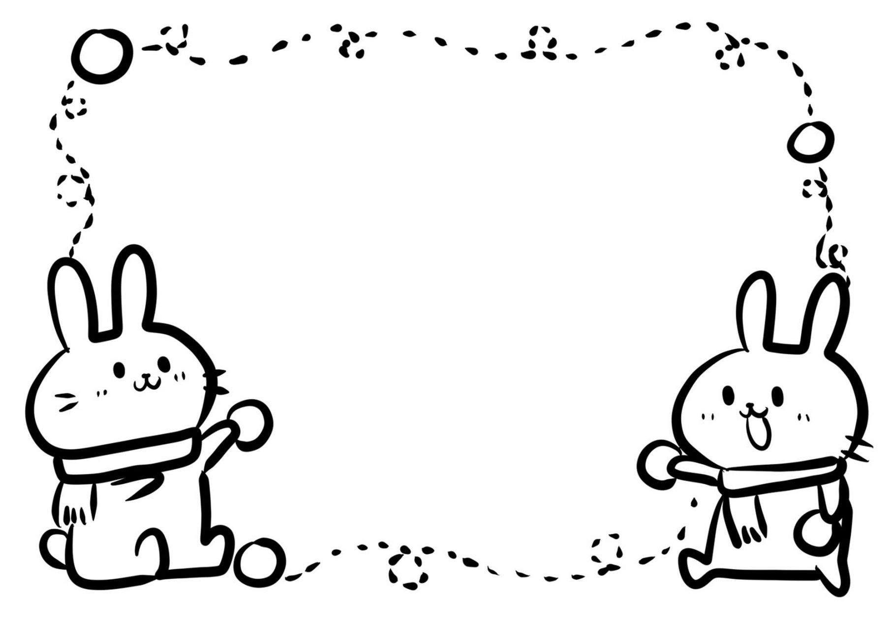 原创黑白边框82(三)手账幼儿园环创 冬天主题 可可爱爱的边框又更新