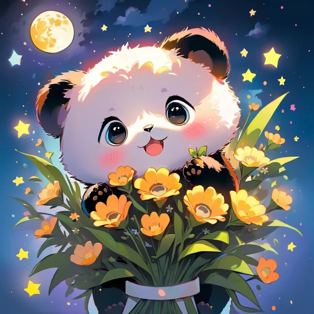 花好月圆 平安喜乐|熊猫头像 又到一年中秋节,愿大家团团圆圆,万事