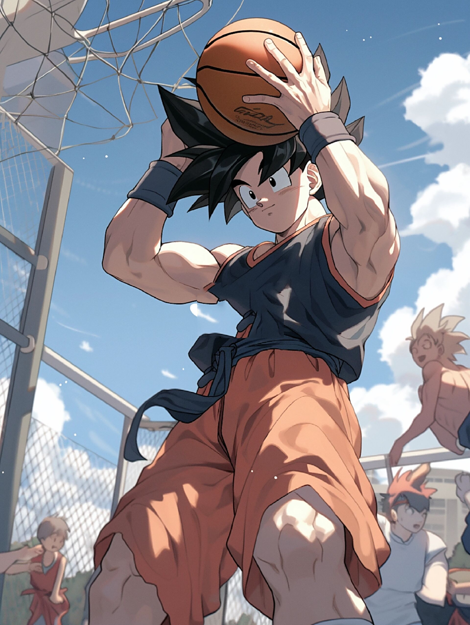 90来打篮球吧 | 龙珠 | 卡卡罗特与贝吉塔 【龙珠】【今天来比篮球