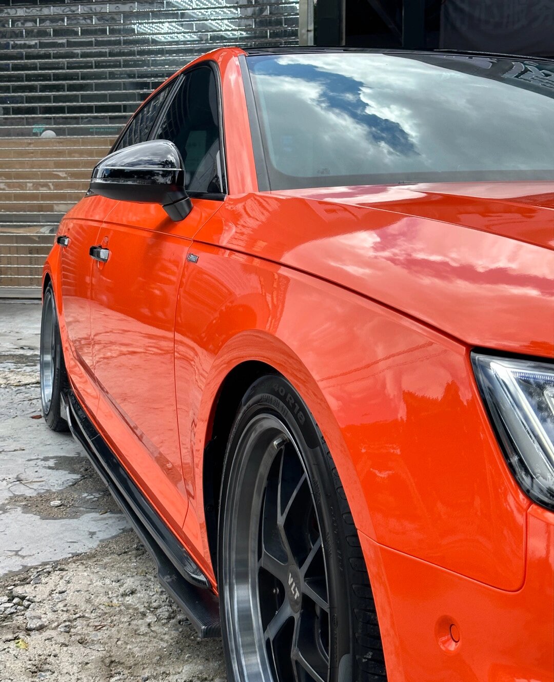 奥迪a4 水晶橙改色膜搞定90街上最靓的崽